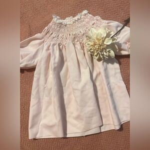 Girls' Handmade Pink Smocked Dress Top